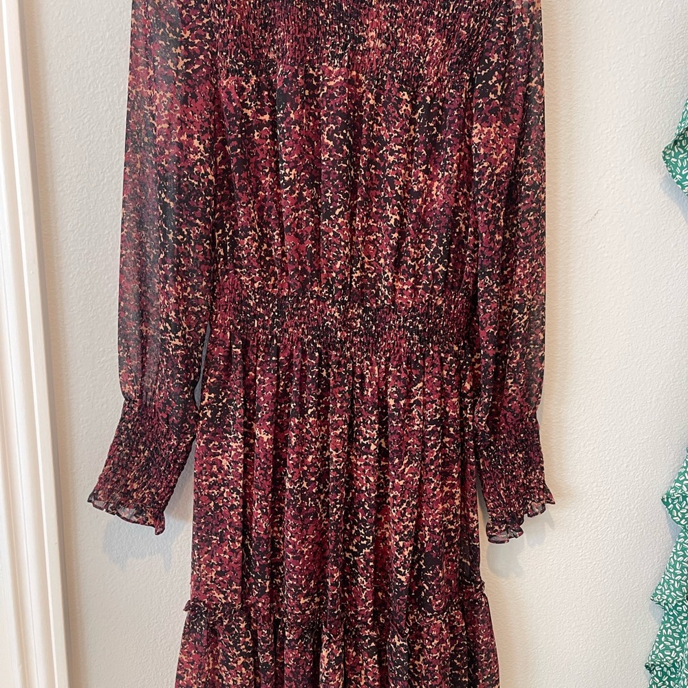 Taylor Red and Black Ruffled Tiered Mini Dress - Picture 2 of 6